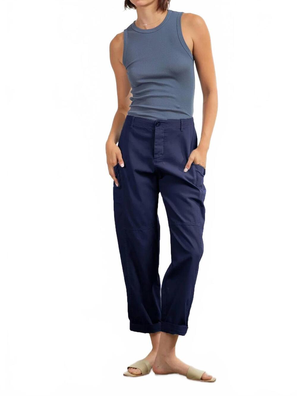 NEW PHARAOH torrance washed canvas pant in midnight